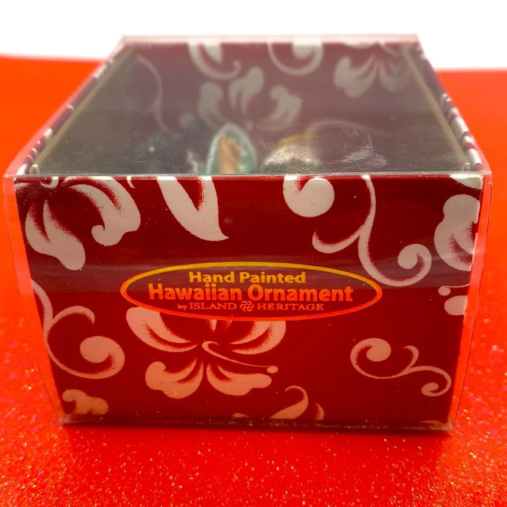 Hand-painted Hawaiian Designer Ornament Made In Honolulu Hawaii